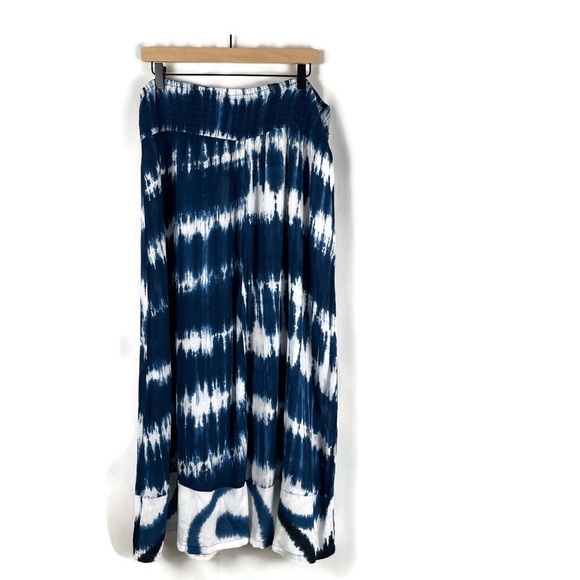 Soft Surroundings Dresses & Skirts - SOFT SURROUNDINGS Women's Blue Dyed Maxi Skirt Size Extra Large Beach Coverup